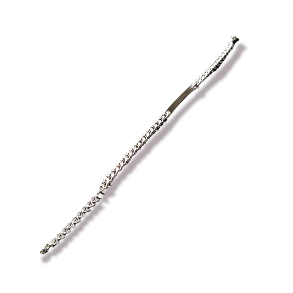 ZAD Silver Plated ID Chain Adjustable Bracelet NWOT - Picture 3 of 3